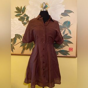 Forever 21 Women's Brown Button Up Dress Size Small